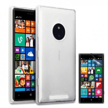 Silikon etui za Nokia Lumia 830,transparent svetla barva+Folija ekrana