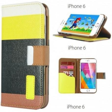 Etui za Apple iPhone 6(4.7)Preklopna- Barvni mix(rjava,črna,rumena,bela)
