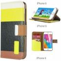 Etui za Apple iPhone 6(4.7)Preklopna- Barvni mix(rjava,črna,rumena,bela)