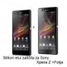 Silikon etui za Sony Xperia Z +Folija, transparentno temna