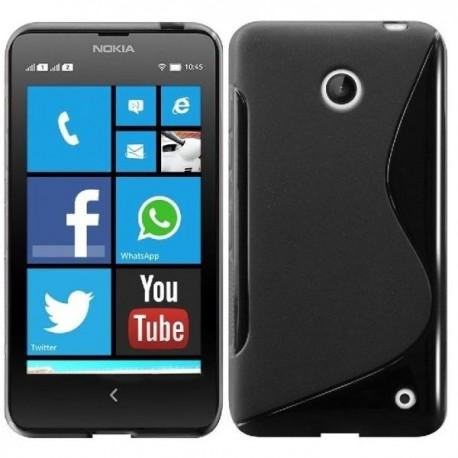 Silikon etui za Nokia Lumia 630/635,črna barva,motiv S