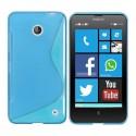 Silikon etui za Nokia Lumia 630/635,modra barva,motiv S+Folija ekrana