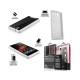 Etui Atom Carbon za Sony Xperia Z ,Zadnji pokrovček+zaščitna folija ekrana ,Bela barva