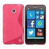 Silikon etui za Nokia Lumia 630/635,pink barva,motiv S+folija ekrana