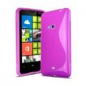 Silikon etui za Nokia Lumia 625,pink barva,motiv S+zaščitna folija ekrana