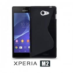 Silikon etui za Sony Xperia M2 +Folija ekrana, Črna barva