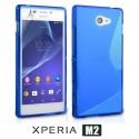 Silikon etui za Sony Xperia M2 +Folija ekrana, Modra barva