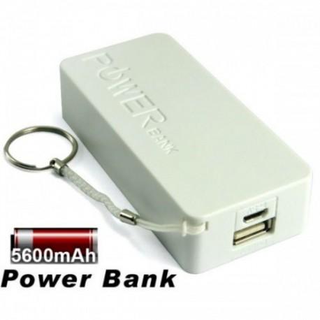 Prenosna Zunanja Baterija Power Bank 5600 mAh Univerzalna Bela barva