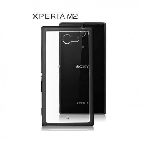 Etui za Sony Xperia M2 Gel Shell SMA4145B Black/Clear+Folija ekrana