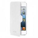 Etui Puro za Apple iPhone 5 Book Ultra Slim case preklopna, bela barva