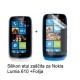 Silikon etui za Nokia Lumia 610,prozorna črna barva+folija ekrana