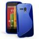 Silikon etui za Motorola MOTO G +Folija ekrana Modra barva