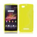 Silikon etui za Sony Xperia M,rumena barva,motiv S+folija ekrana