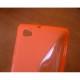 Silikon etui za Sony Xperia M,oranžna barva,motiv S+folija ekrana