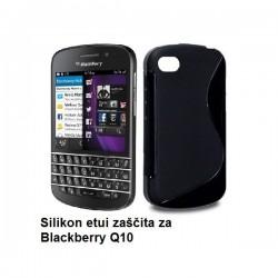 Silikon etui za Blackberry Q10, črna barva