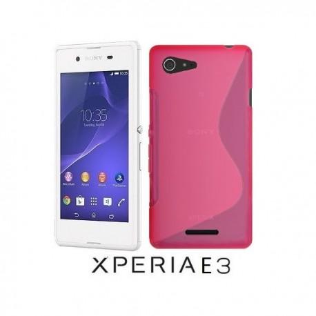 Silikon etui za Sony Xperia E3,pink barva,motiv S