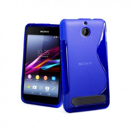 Silikon etui za Sony Xperia E1,E1 Dual,modra barva,motiv S