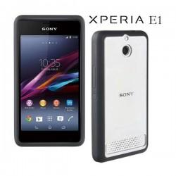 Etui za Sony Xperia E1,E1 Dual,črna/prozorna barva,Roxfit