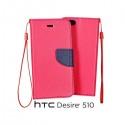 Preklopna Torbica za HTC Desire 510 Pink barva