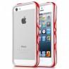 Bumper Military Grade za Apple iPhone 5,5S ,+ folija Bela-Rdeča barva