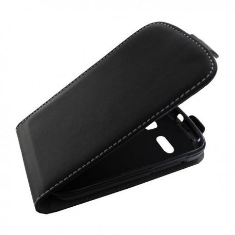 Custodia Portafoglio In Pelle PU E Tessuto Oxford Per Alcatel One Touch A3 - Cover Flip Con Chiusura Magnetica E Slot Porta Carte