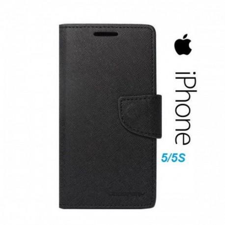Torbica za Apple iPhone 5,5S preklopna ,Črna barva