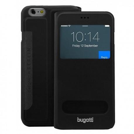 Preklopna Torbica za Apple iPhone 6 (4.7) Bugatti S-View Črna barva