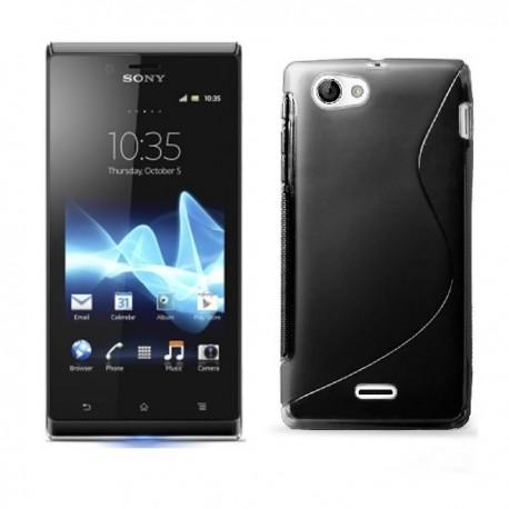 Silikon etui za Sony Xperia J,črna barva,motiv S