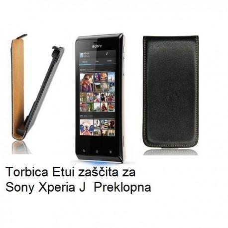 Torbica za Sony Xperia J,preklopna,črna barva