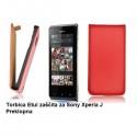 Torbica za Sony Xperia J,preklopna,rdeča barva