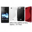 Silikon etui za Sony Xperia J,paket 3 v 1
