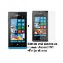 Silikon etui zaščita za Huawei Ascend W1 +Folija ekrana