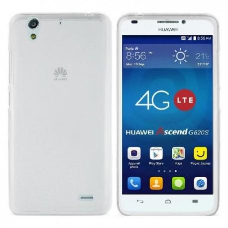 Silikon etui za Huawei Ascend G620S +Folija ekrana Bela Mat barva