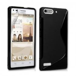 Silikon etui za Huawei Ascend G6 Črna barva+folija ekrana