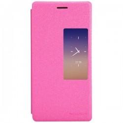 Torbica za Huawei Ascend P7 S-View ,Preklopna Pink barva