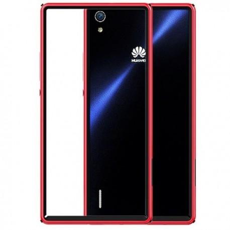 Slim Armor Bumper za Huawei Ascend P7 +Folija ekrana Rdeča barva