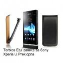 Torbica za Sony Xperia U,preklopna,črna barva