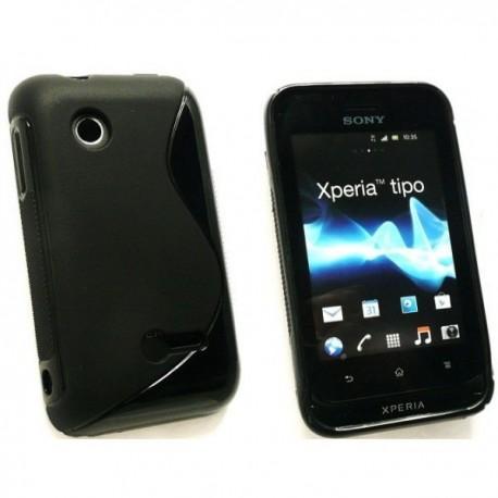 Silikon etui za Sony Xperia Tipo,črna barva,motiv S