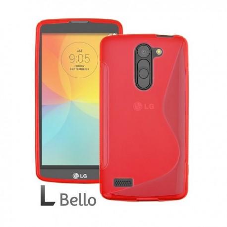 Silikon etui za LG L Bello +Folija ekrana Rdeča barva
