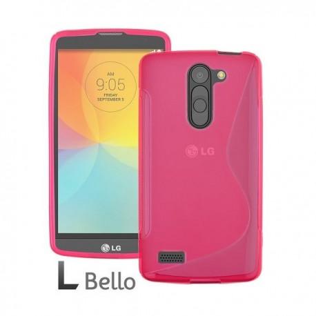 Silikon etui za LG L Bello +Folija ekrana Pink barva