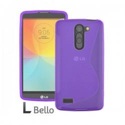 Silikon etui za LG L Bello +Folija ekrana Vijola barva