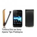 Torbica za Sony Xperia Tipo,preklopna,črna barva