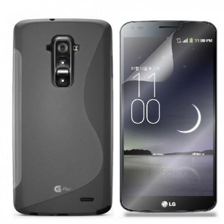 Silikon etui za LG G Flex Transparent-Clear barva+Folija ekrana