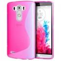 Silikon etui za LG G3 +Folija ekrana, Pink barva