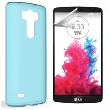 Silikon etui za LG G3 +Folija ekrana TPU 0,3mm Modra barva