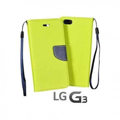 Preklopna Torbica Fancy za LG G3 Limona barva