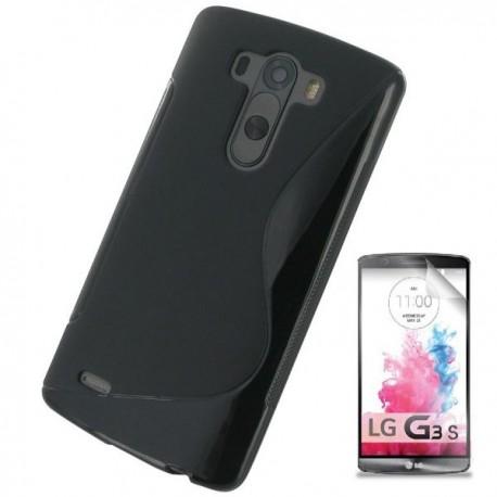 Silikon etui za LG G3 S +Folija ekrana Črna barva