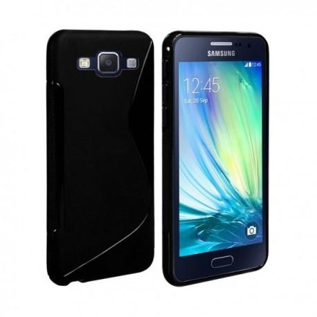 Silikon etui za Samsung Galaxy A3 +Folija ekrana Črna barva