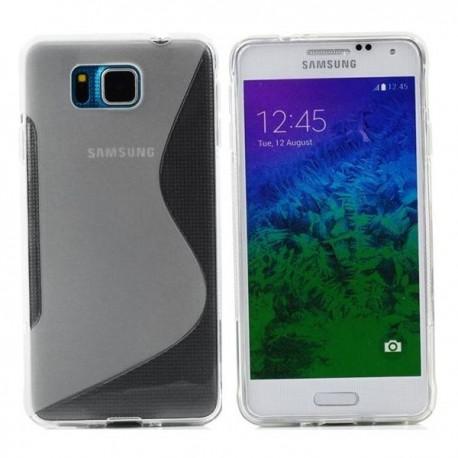 Silikon etui za Samsung Galaxy Alpha +Folija ekrana Transparent barva