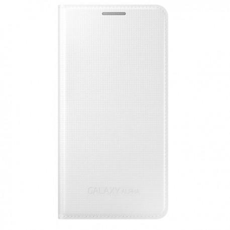 Torbica za Samsung Galaxy Alpha Original Flip Cover EF-FG850BWEGWW Bela barva